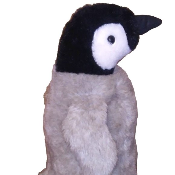 VTG Douglas Cuddle Toy Emperor Penguin Realistic Grey Stuffed Plush 1985 Rare - Picture 2 of 11